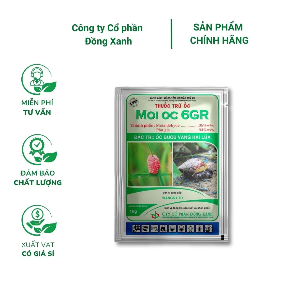 Bả trừ ốc MOI OC 6GR – Gói 100 gram