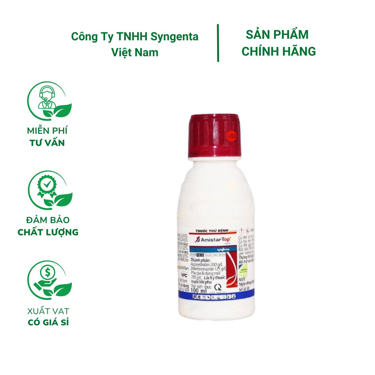 Amistar Top 325SC – Thuốc trừ nấm bệnh hại cây trồng – Chai 100ml