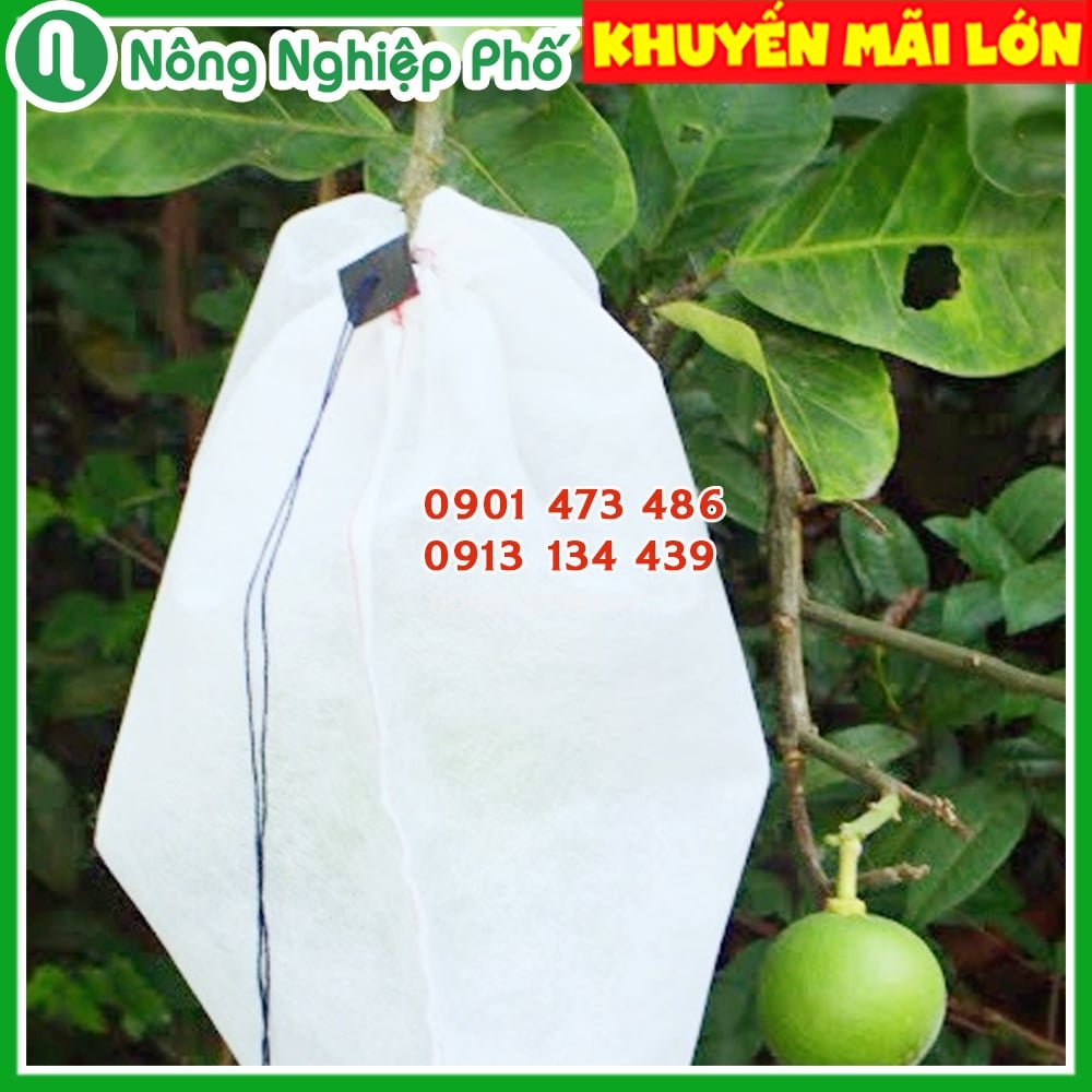 Bịch 100 túi vải (không dệt) NBDN – Túi bao trái, bảo vệ trái khỏi côn trùng, giữ trái sạch an toàn 2