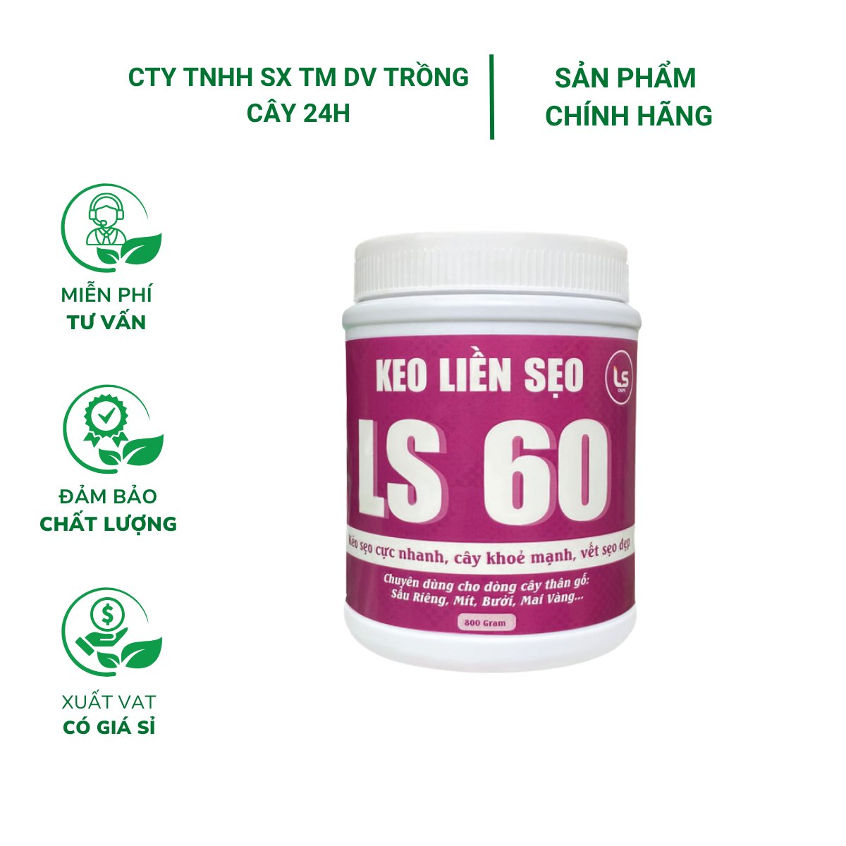 Keo liền sẹo liền da LS60 – Diệt khuẩn tốt kéo sẹo nhanh dùng cho cây trồng 2