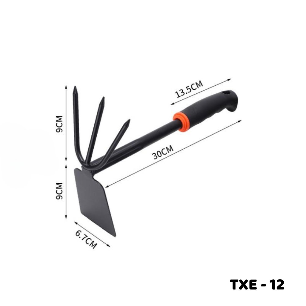 Cuốc thép làm vườn cán nhựa 2 chức năng TXE-12 3