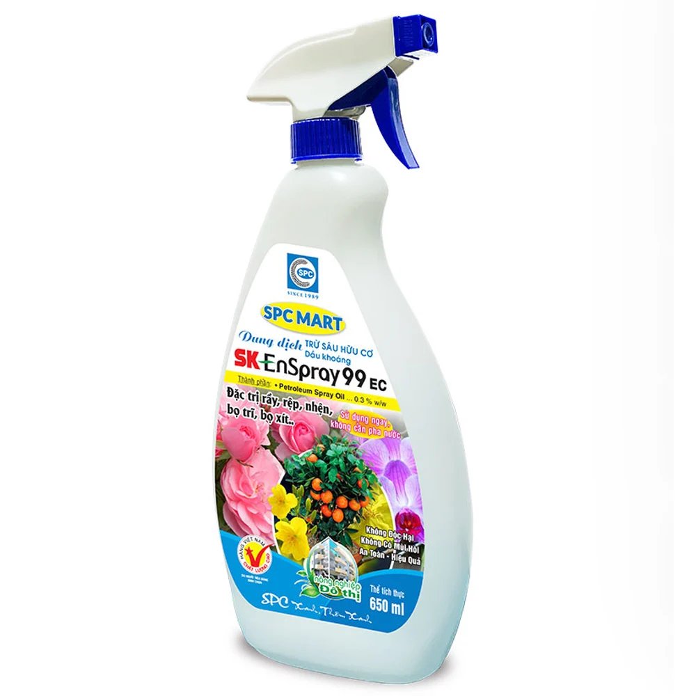 Thuốc trừ sâu dầu khoáng SK Enspray 99 EC (650ml) – Dung dịch phòng trừ sâu hữu cơ, bảo vệ cây trồng hiệu quả