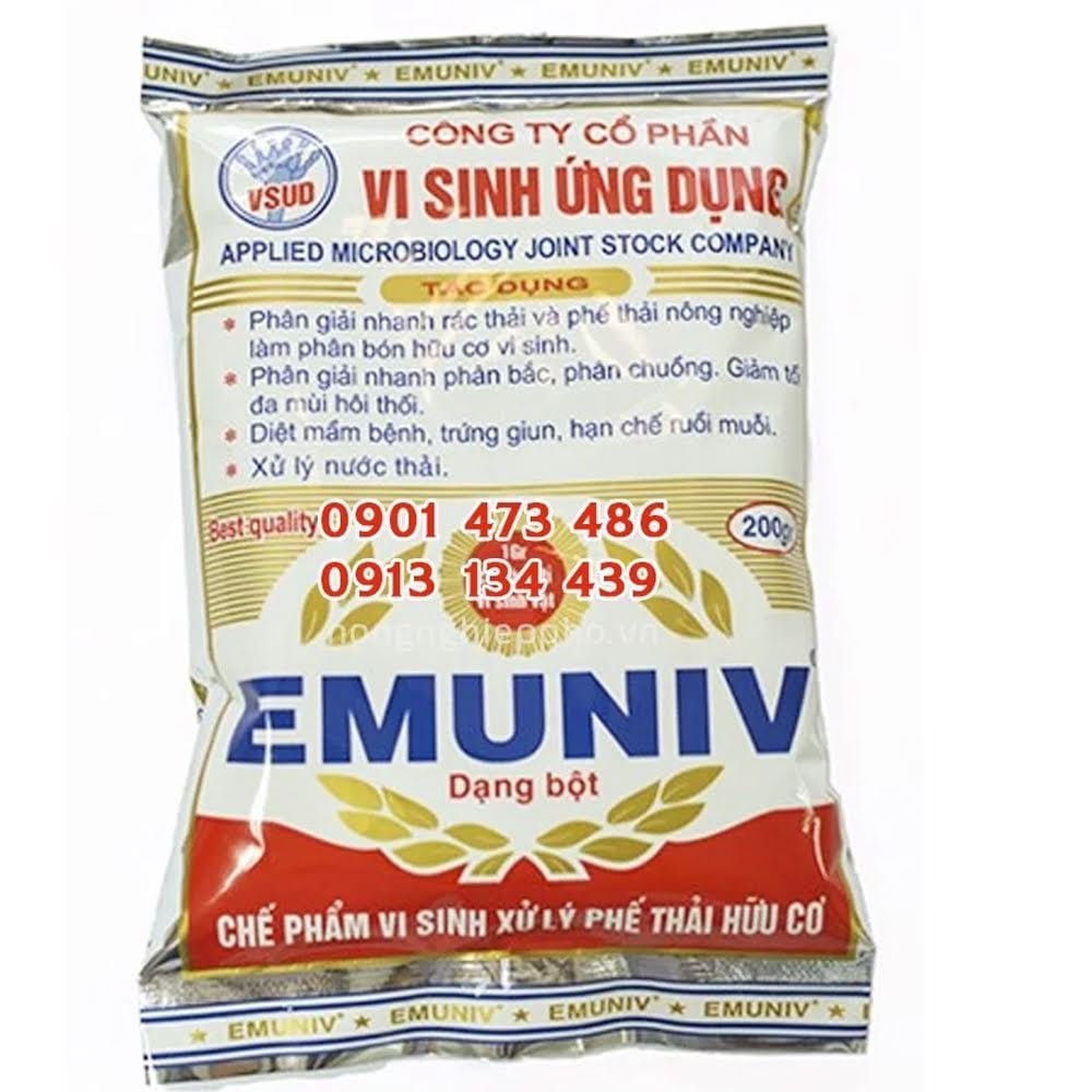 Chế phẩm EMUNIV (200g) – Ủ phân và rác hữu cơ hiệu quả, nhanh hoai mục 3