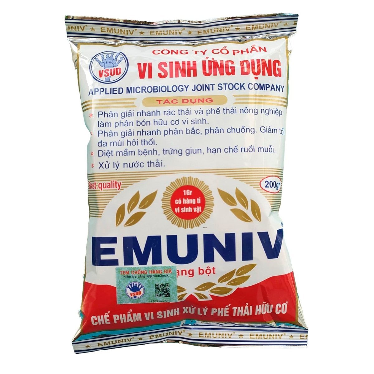 Chế phẩm EMUNIV (200g) – Ủ phân và rác hữu cơ hiệu quả, nhanh hoai mục 2