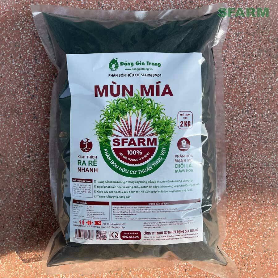Phân mùn mía SFARM – Cung cấp chất hữu cơ, cải tạo đất chai cứng, giữ ẩm tốt 3