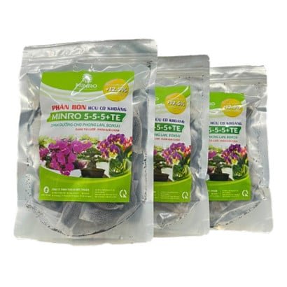 Phân hữu cơ khoáng Minro 5-5-5+TE (450g) – Dùng cho hoa lan, bonsai xanh bền đẹp 2