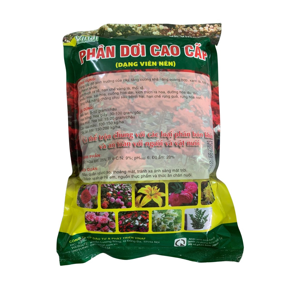 Phân Dơi Cao Cấp Dạng Viên Nén Vinaf -Phân bón hữu cơ tự nhiên 3