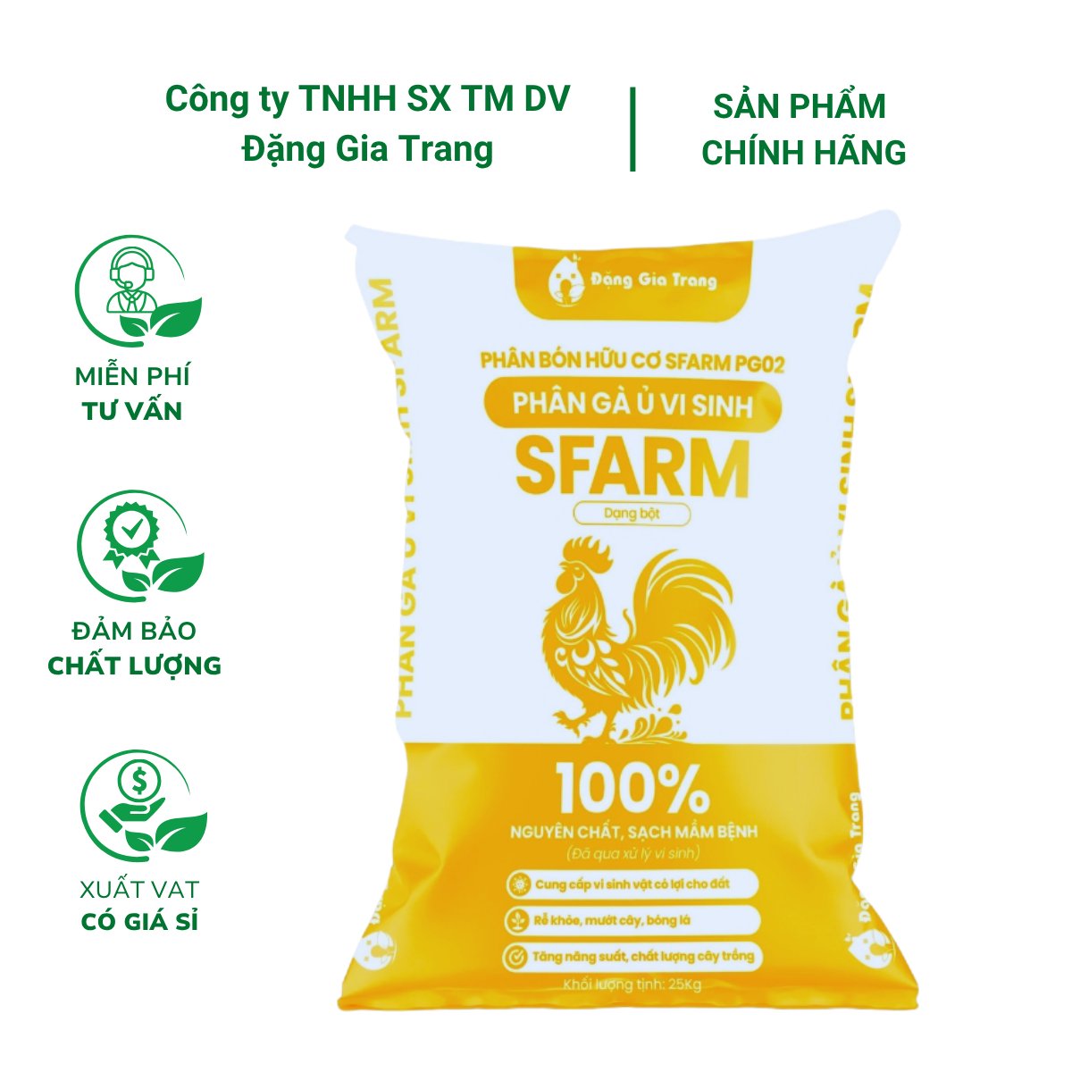 Phân gà bột SFARM – Phân gà dạng bột, hữu cơ, tăng sức đề kháng cho cây