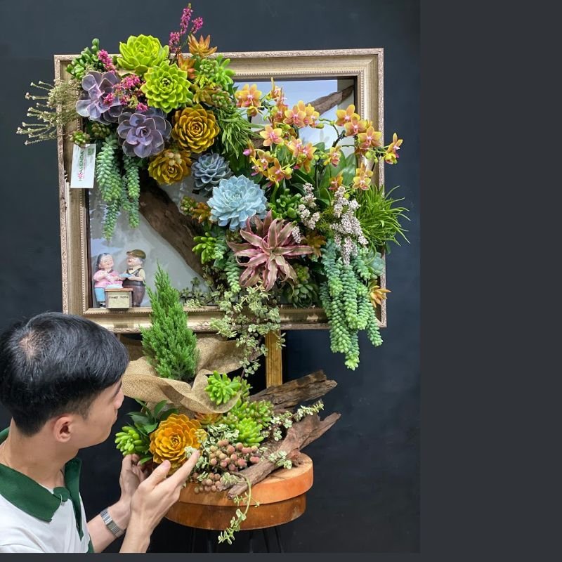 Khung Tranh Hoa 3D Lan Mini Để Bàn: Quà Tặng Cao Cấp Tết, Sinh Nhật, Khai Trương
