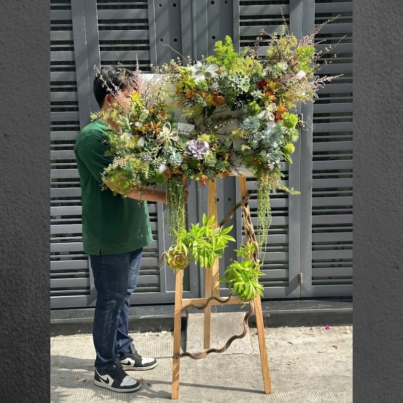 Kệ Hoa Khai Trương Sen Đá - Hoa Khai Trương Cửa Hàng Đẹp Tươi Lâu
