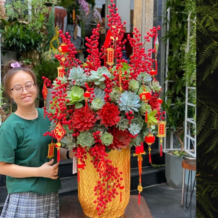 Chọn Hoa Tặng Chúc Mừng Năm Mới Từ Hoa Sen Đá Sang Trọng 2
