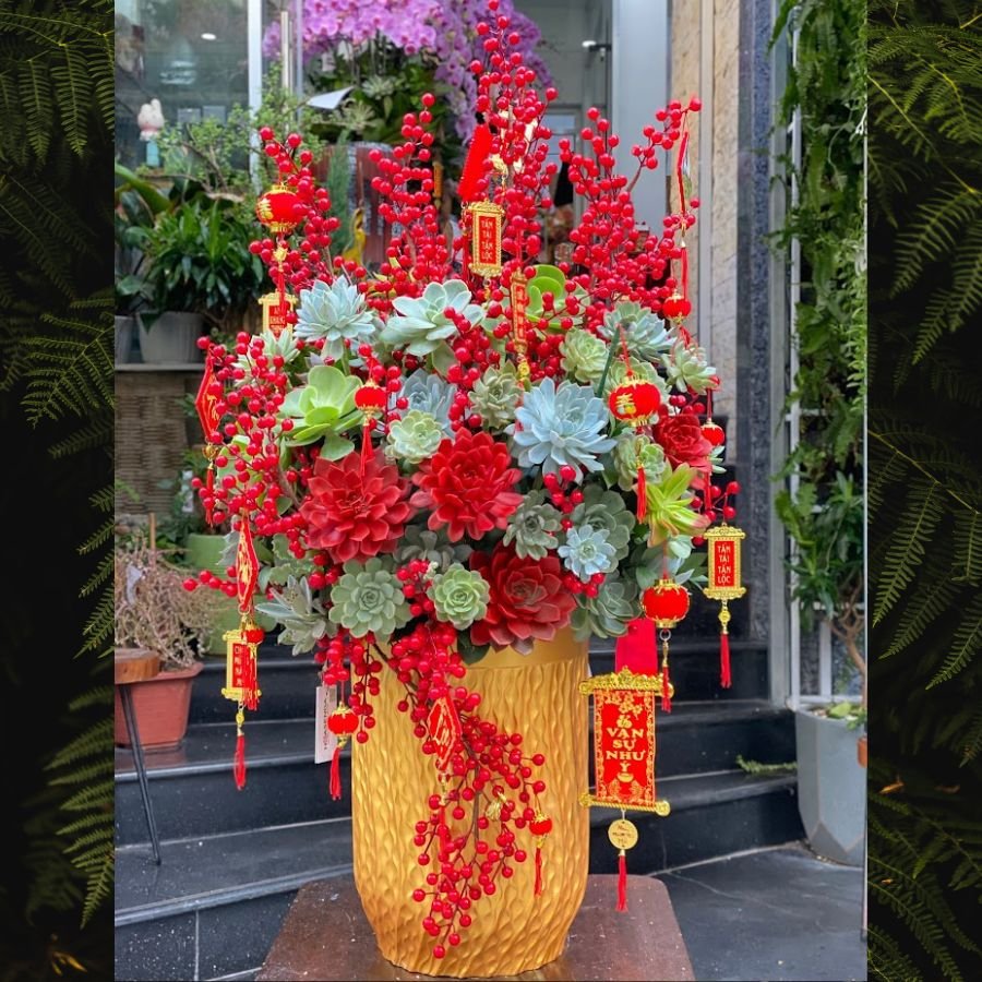 Chọn Hoa Tặng Chúc Mừng Năm Mới Từ Hoa Sen Đá Sang Trọng