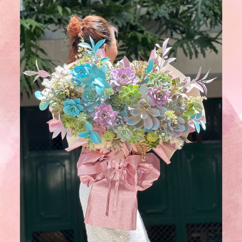 Bó Hoa Sen Đá Tone Pastel Xinh Ngất Ngây Làm Quà Tặng Sinh Nhật Cho Nữ Giới 2