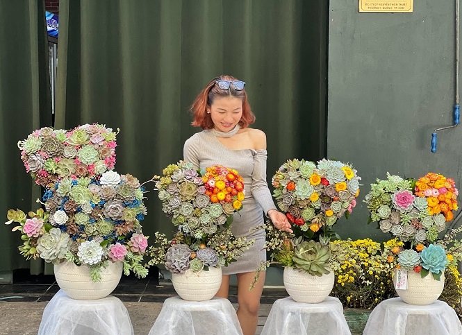 Hoa Valentine -Sen Đá Trái Tim Mix Hoa Bất Tử 3