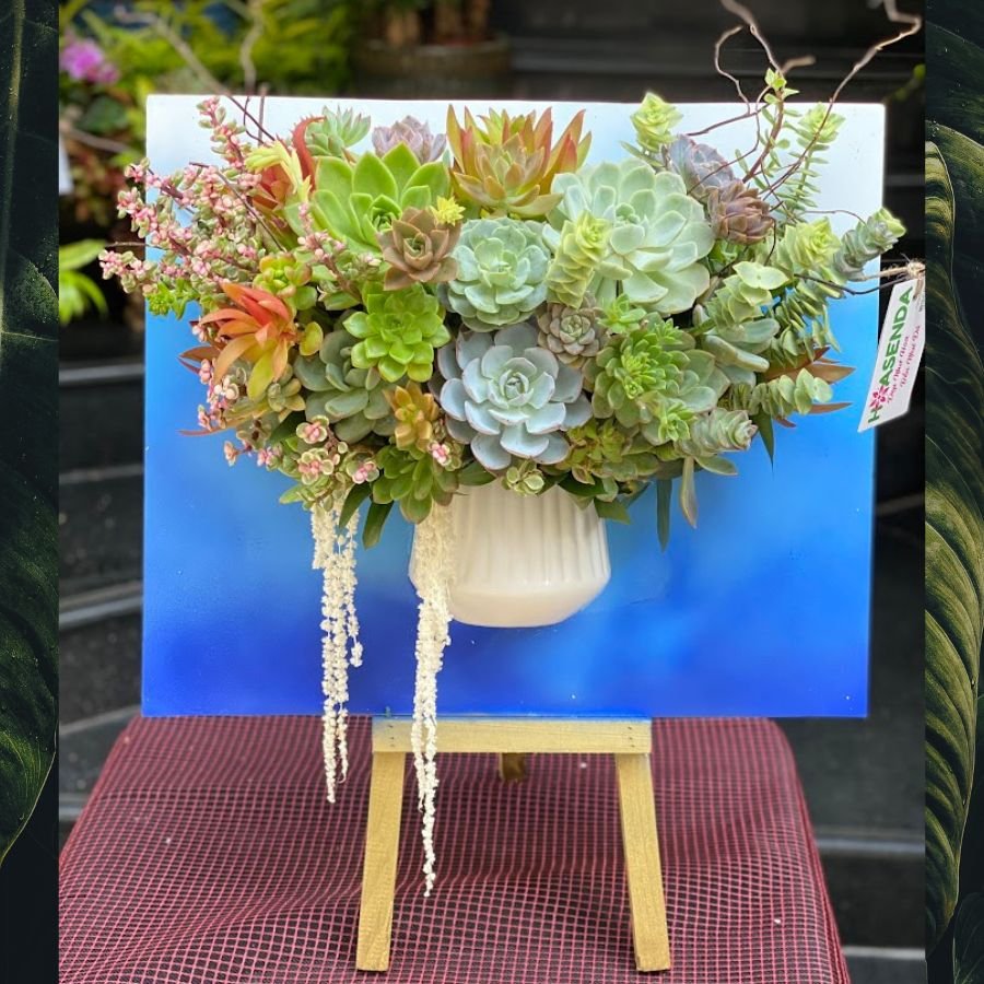 Hoa Khai Trương Đẹp - Tranh Sen Đá 3D Sáng Tạo, Tươi Lâu