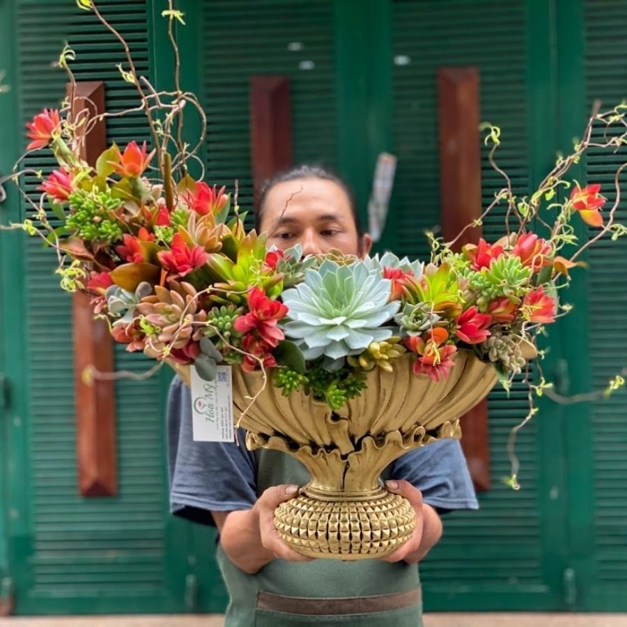 Hoa Hồng Tặng Sinh Nhật Từ Sen Đá, Món Quà Của Tạo Hóa 3