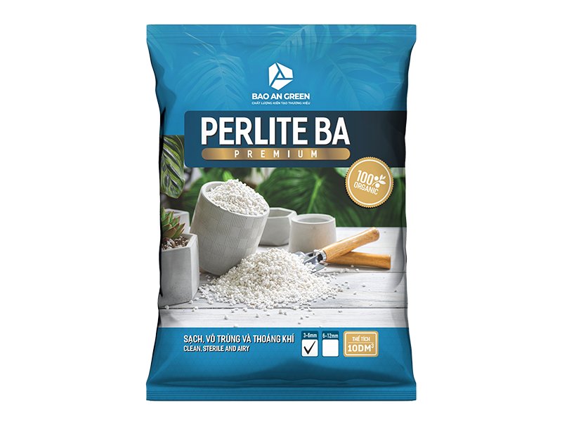 Đá perlite - Đá trân châu 3-6mm - Túi 10dm3 (~1.1kg)