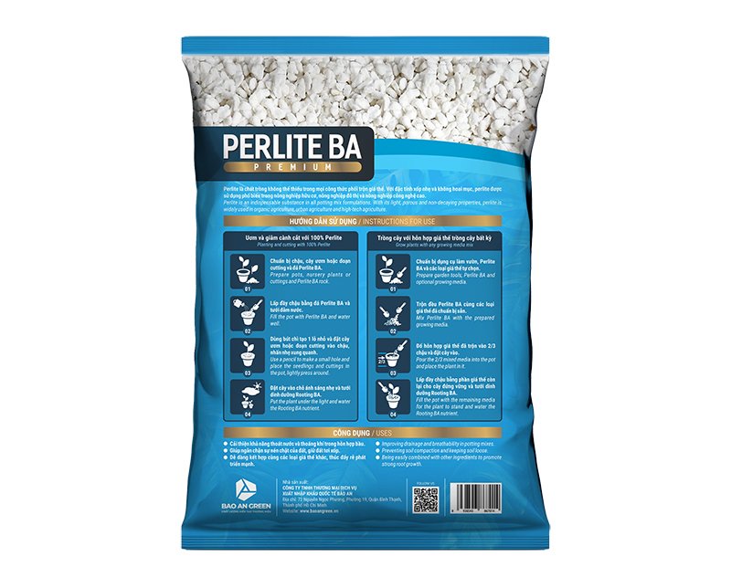 Đá perlite - Đá trân châu 3-6mm - Túi 10dm3 (~1.1kg) 2