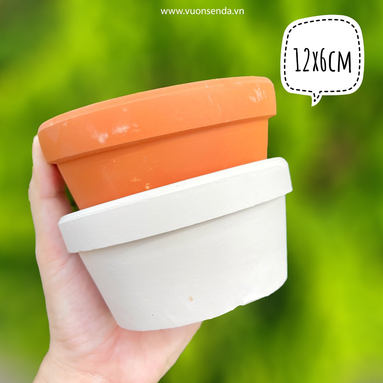 Chậu đất nung 12x6cm