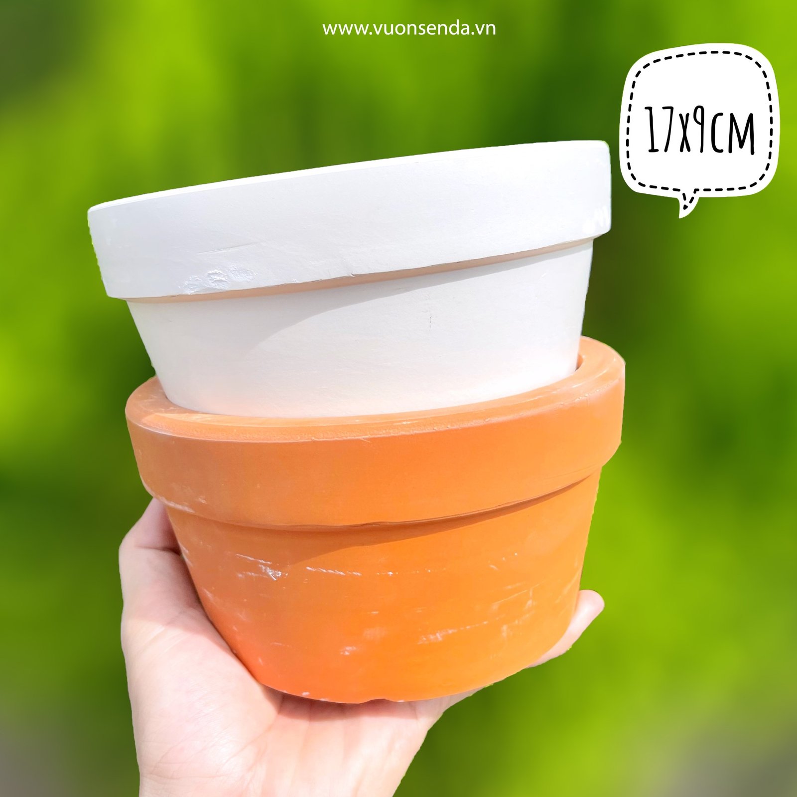 Chậu đất nung 17x9cm 2