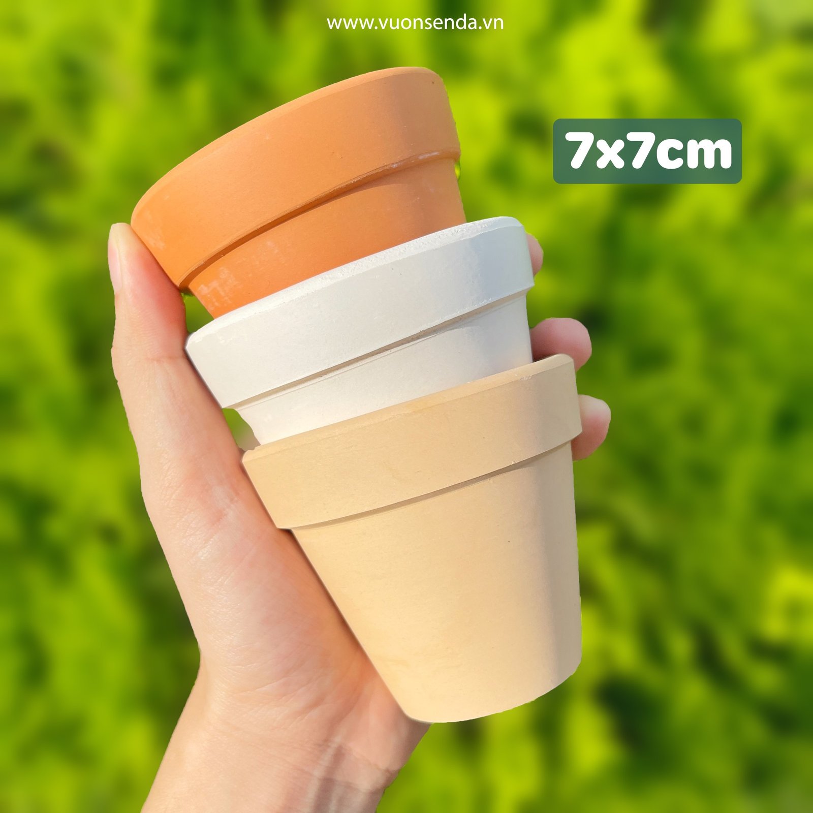 Chậu đất nung 7x7cm 2