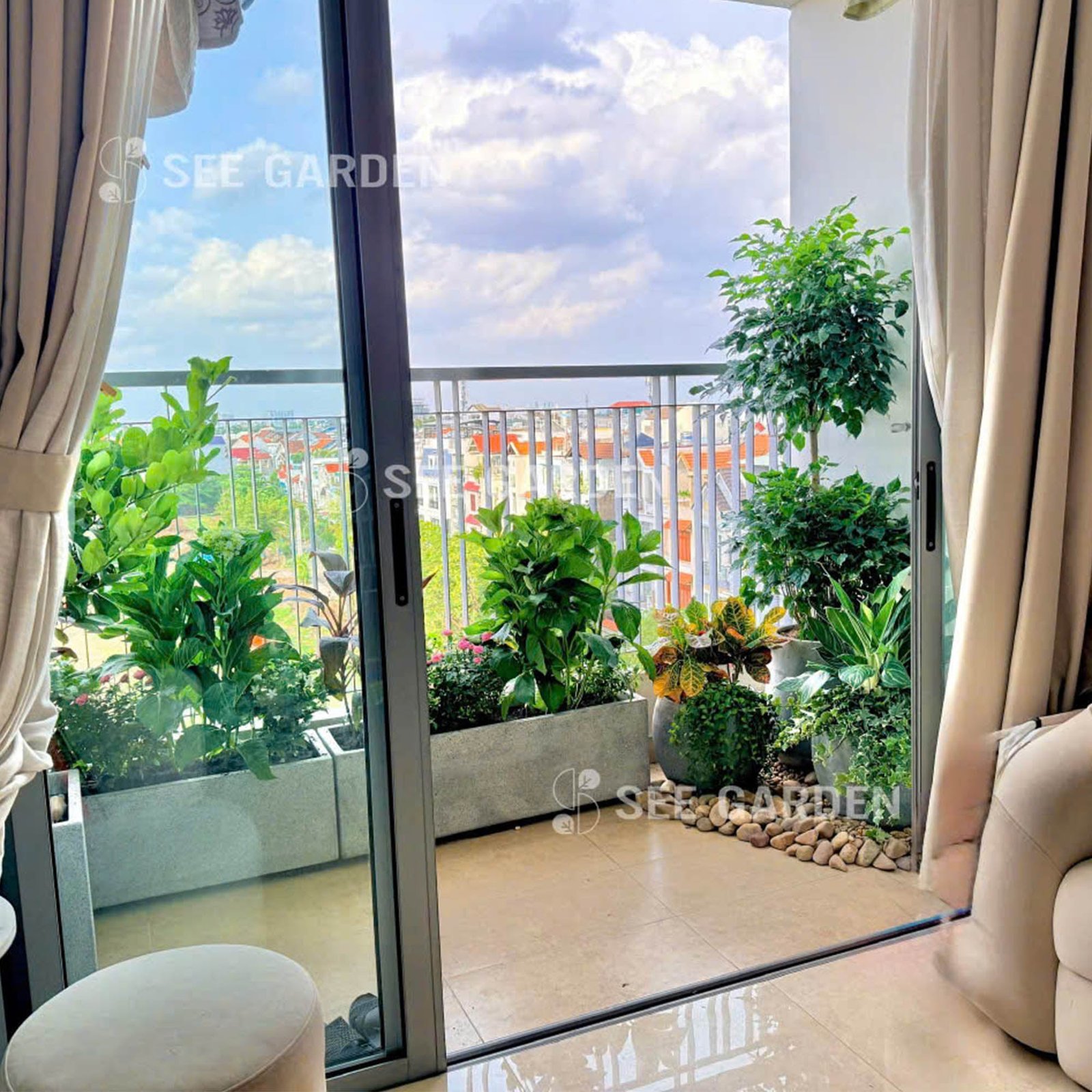 [Balcony] Phù hợp ban công hướng đông, trồng hoa, diện tích 4m2