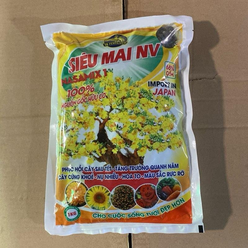 Phân Bón Hữu Cơ SIÊU MAI NV 1kg Dạng viên nén - Giúp Cây Khoẻ Nụ Nhiều Phục Hồi Sau Tết 2