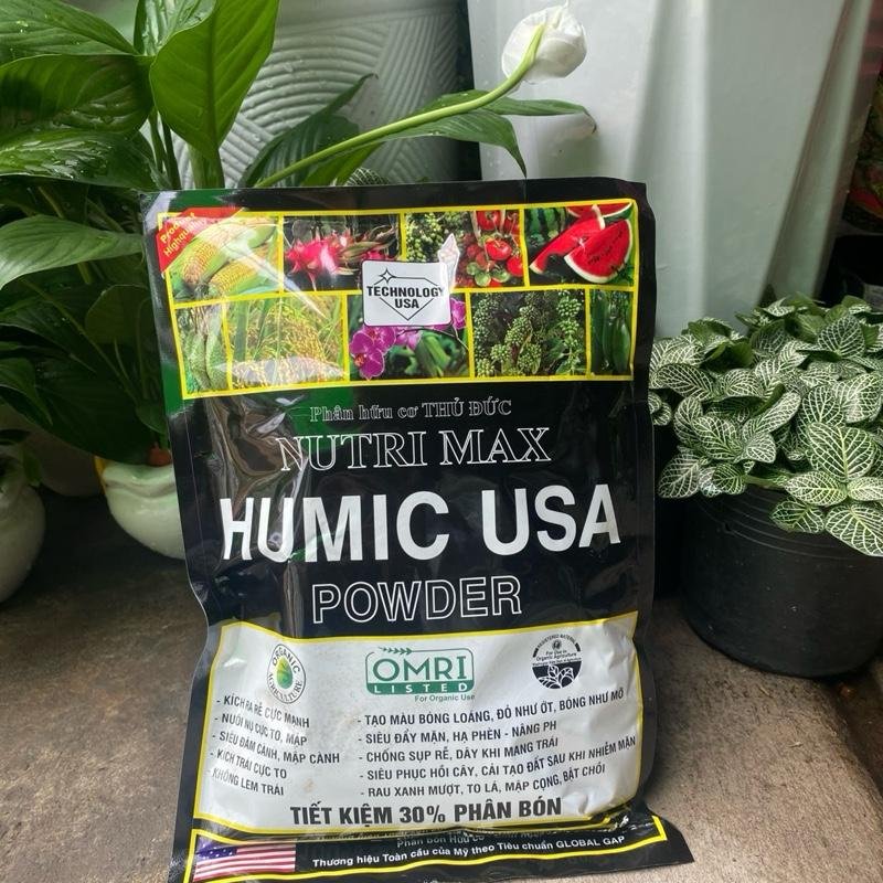 Phân bón hữu cơ Humic USA gói 1kg Đen tan nhanh