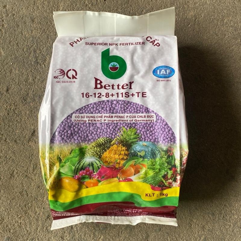 Phân bón NPK Better 16-12-8+11S+TE gói 1kg 2
