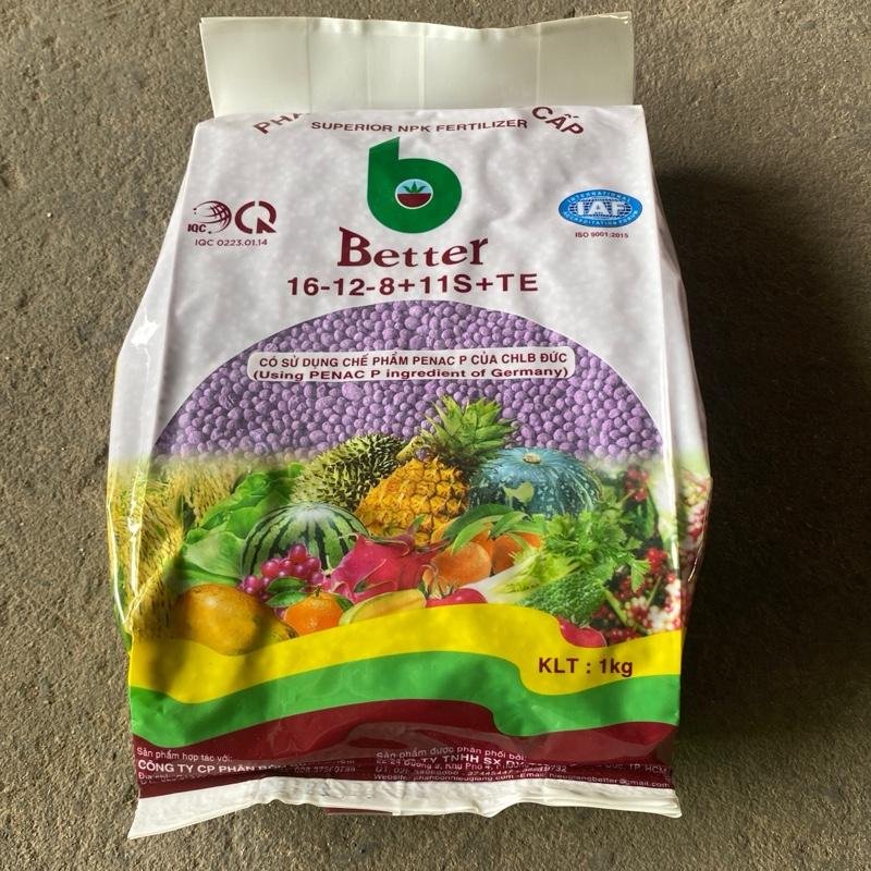 Phân bón NPK Better 16-12-8+11S+TE gói 1kg 3