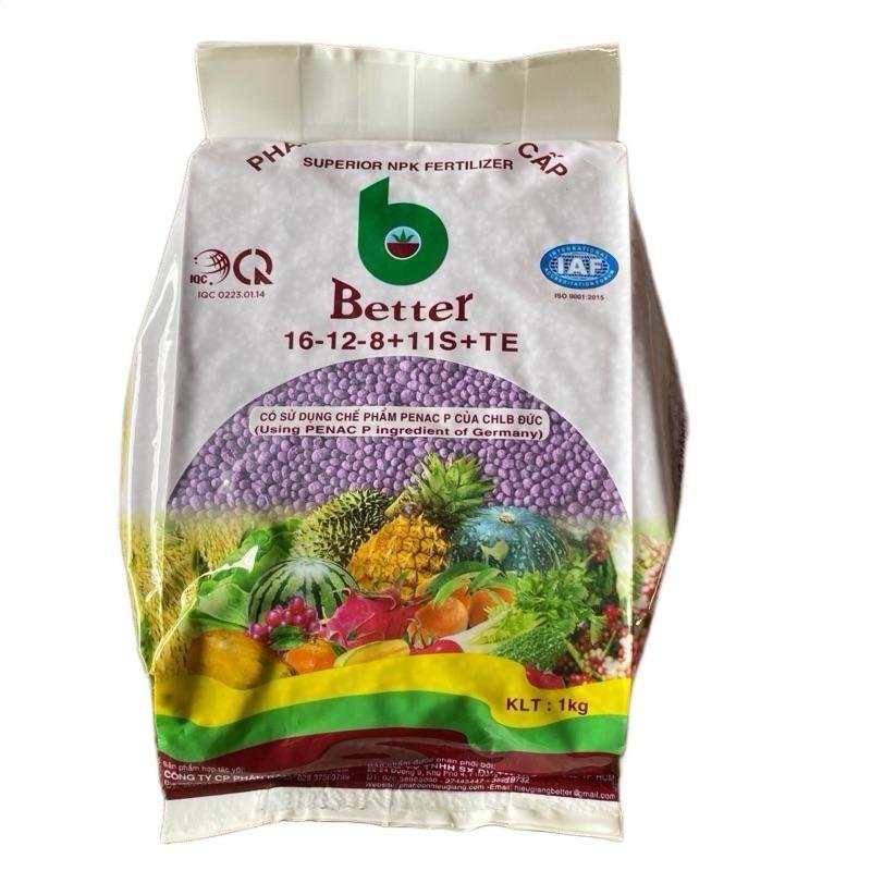 Phân bón NPK Better 16-12-8+11S+TE gói 1kg