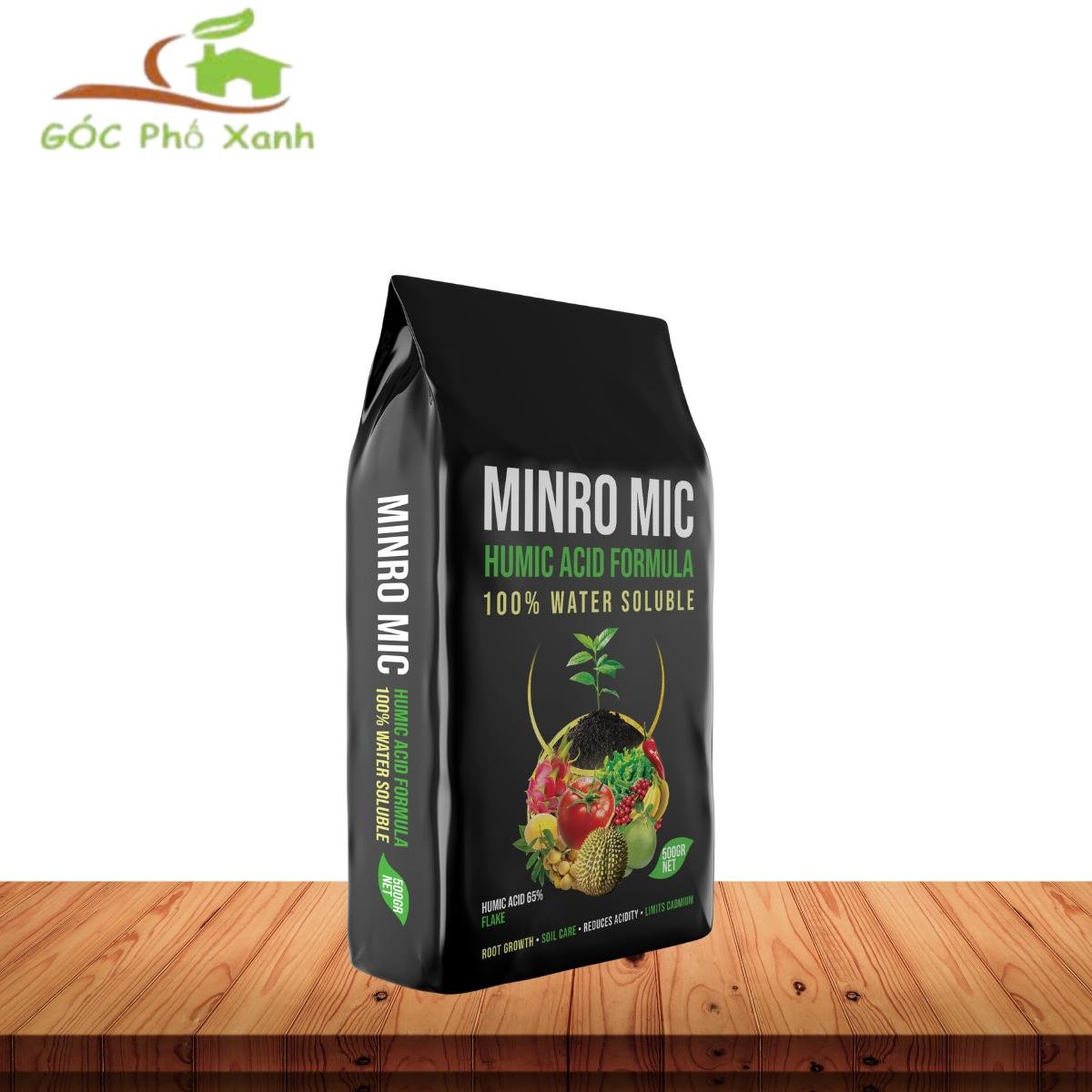 PHÂN BÓN HỮU CƠ MINRO MIC HUMIC ACID gói 500gam 2