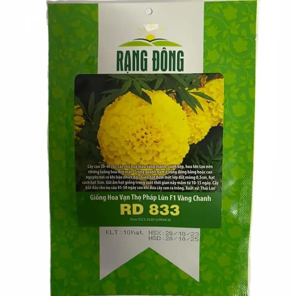 Hạt giống hoa vạn thọ pháp lùn F1 VÀNG CHANH hạt giống
