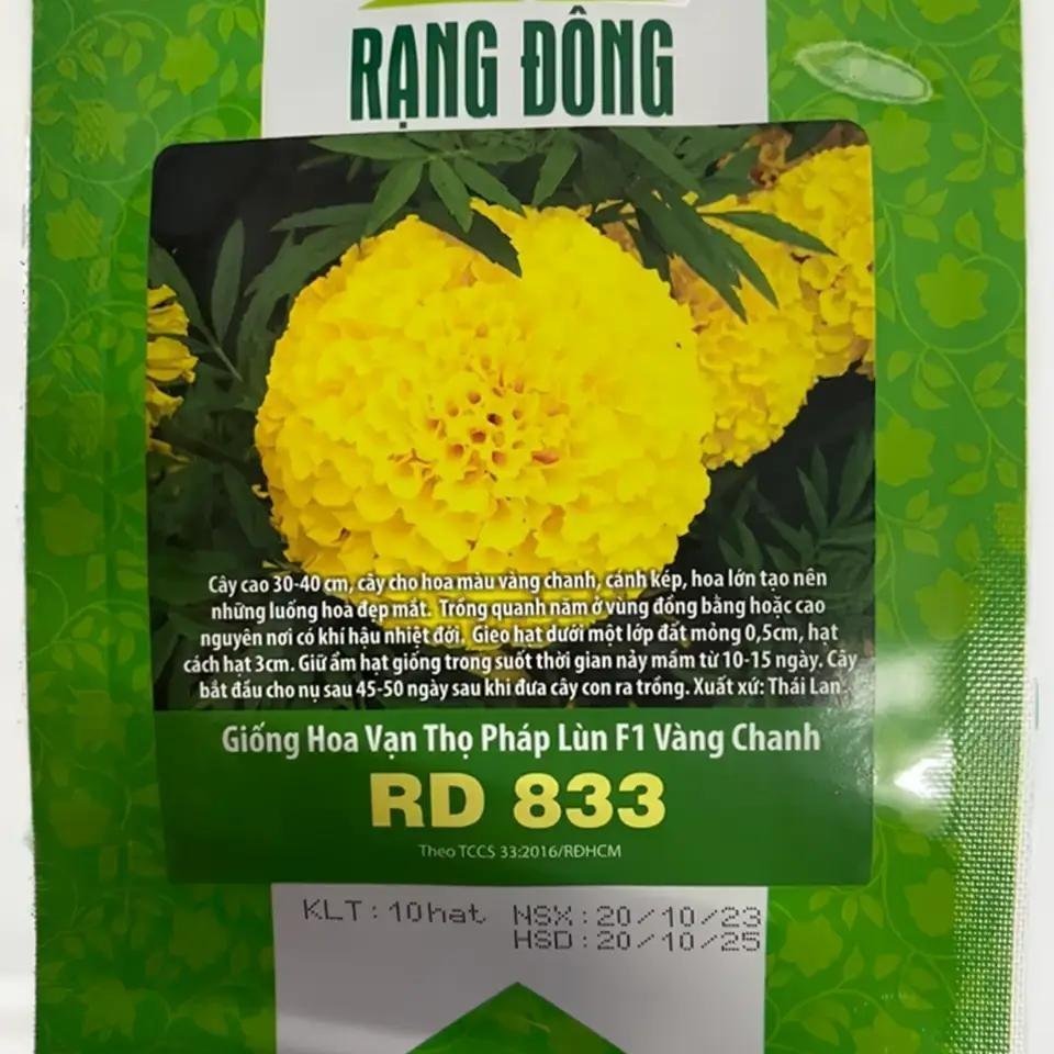 Hạt giống hoa vạn thọ pháp lùn F1 VÀNG CHANH hạt  giống 2
