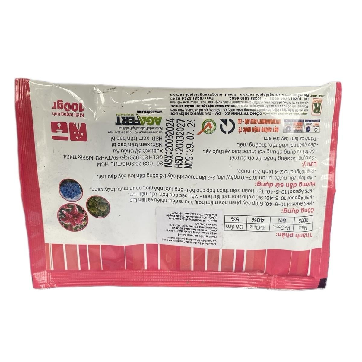 Phân bón NPK 10-5-40 1 gói Tặng khi mua 3 gói 3