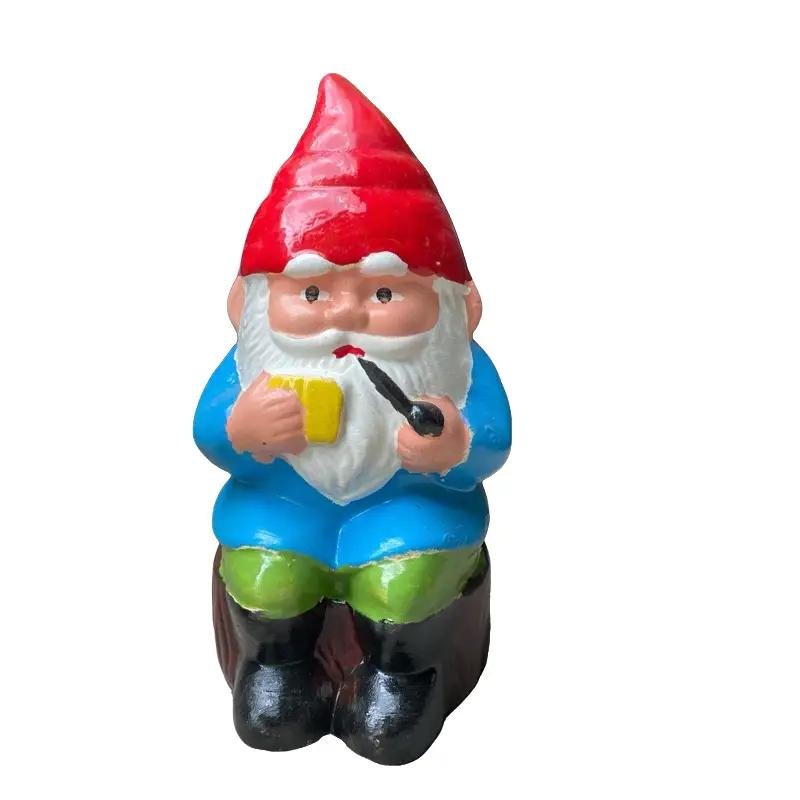 Tượng đất chú lùn cầm tẩu 19cm trang trí noel sân vườn