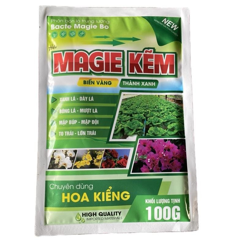 Phân bón lá trung lượng Magie Kẽm biến vàng thành xanh 100gam