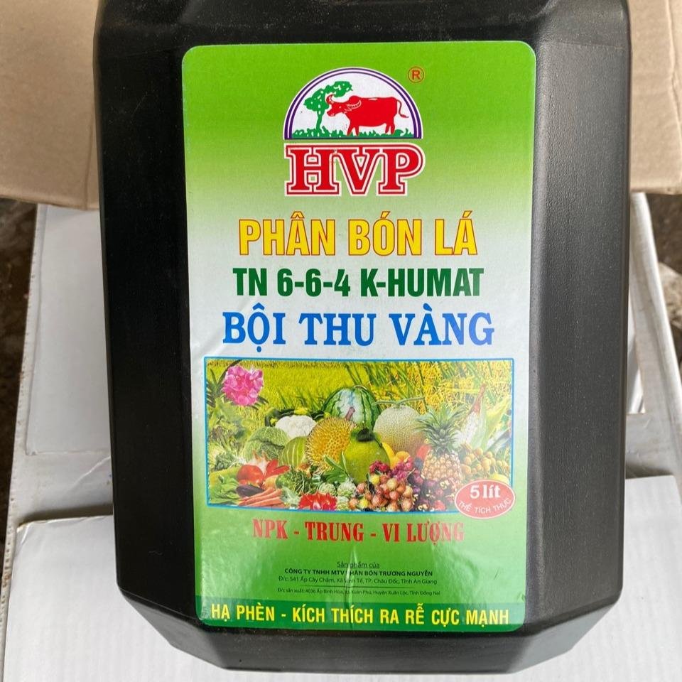 Phân bón 6-6-4 K-Humat Bội thu vàng can 5 lít 3