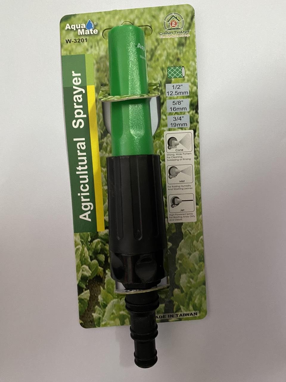 VÒI TƯỚI CÂY ĐA NĂNG chỉnh tia Agricultural Sprayer AquaMate W3201 Đài Loan voi tuoi