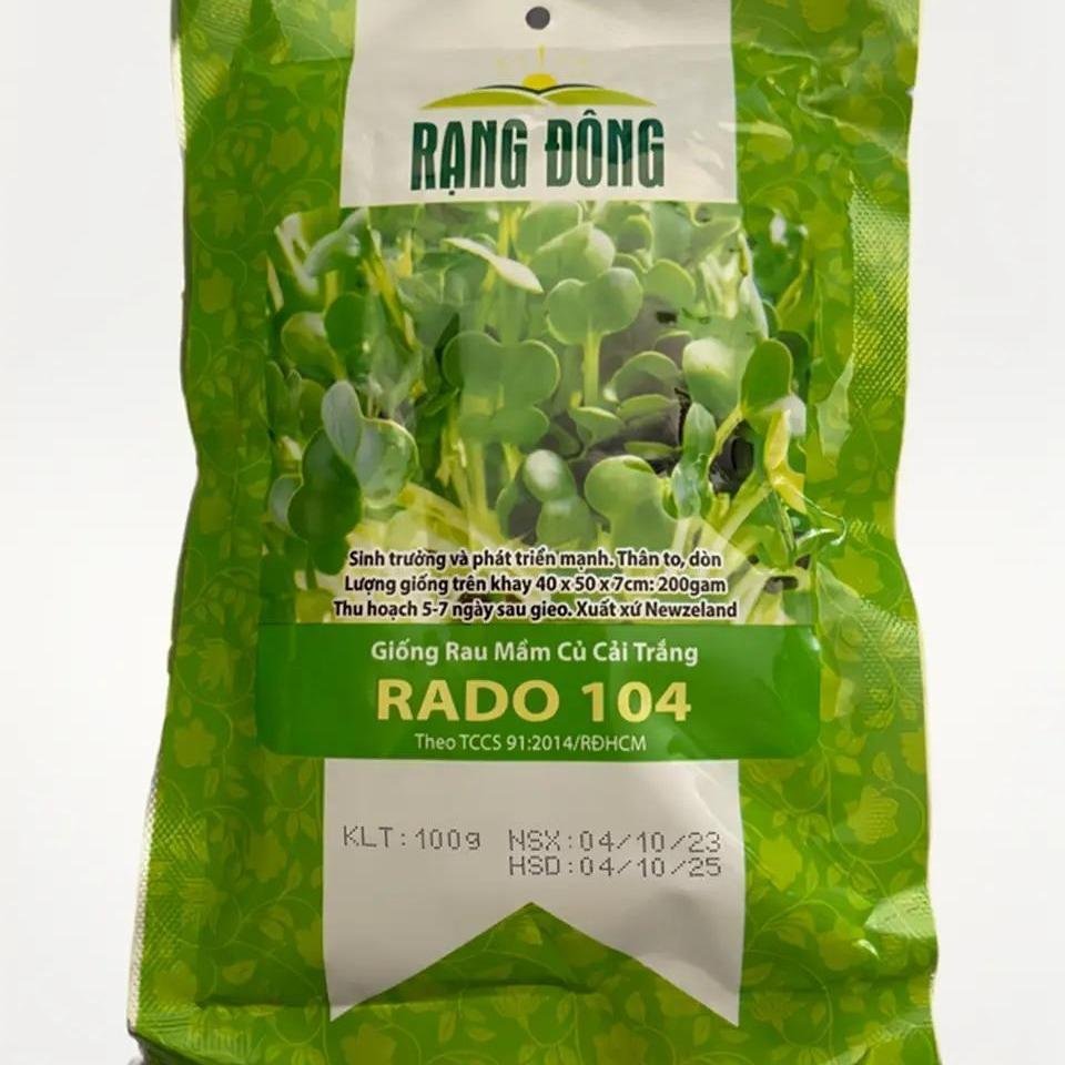 Hạt giống rau mầm củ cải trắng 50gram Rạng Đông