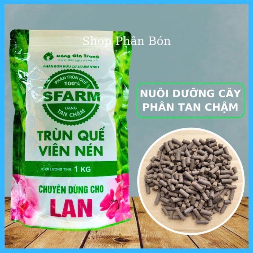 Phân trùn quế viên nén Sfarm chuyên dùng cho lan 1kg 2