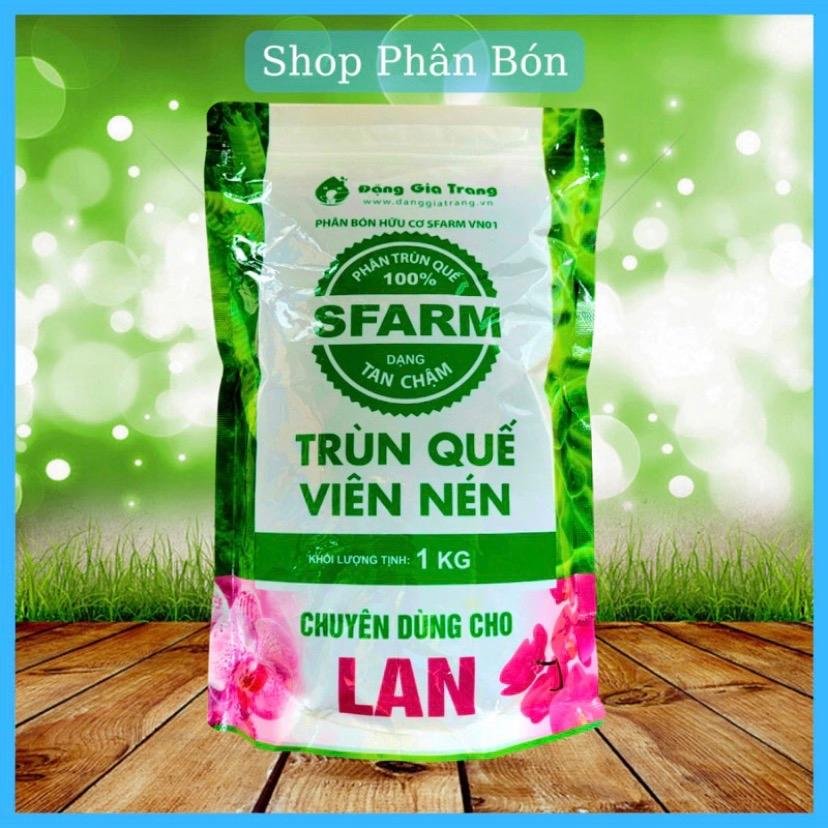Phân trùn quế viên nén Sfarm chuyên dùng cho lan 1kg 3