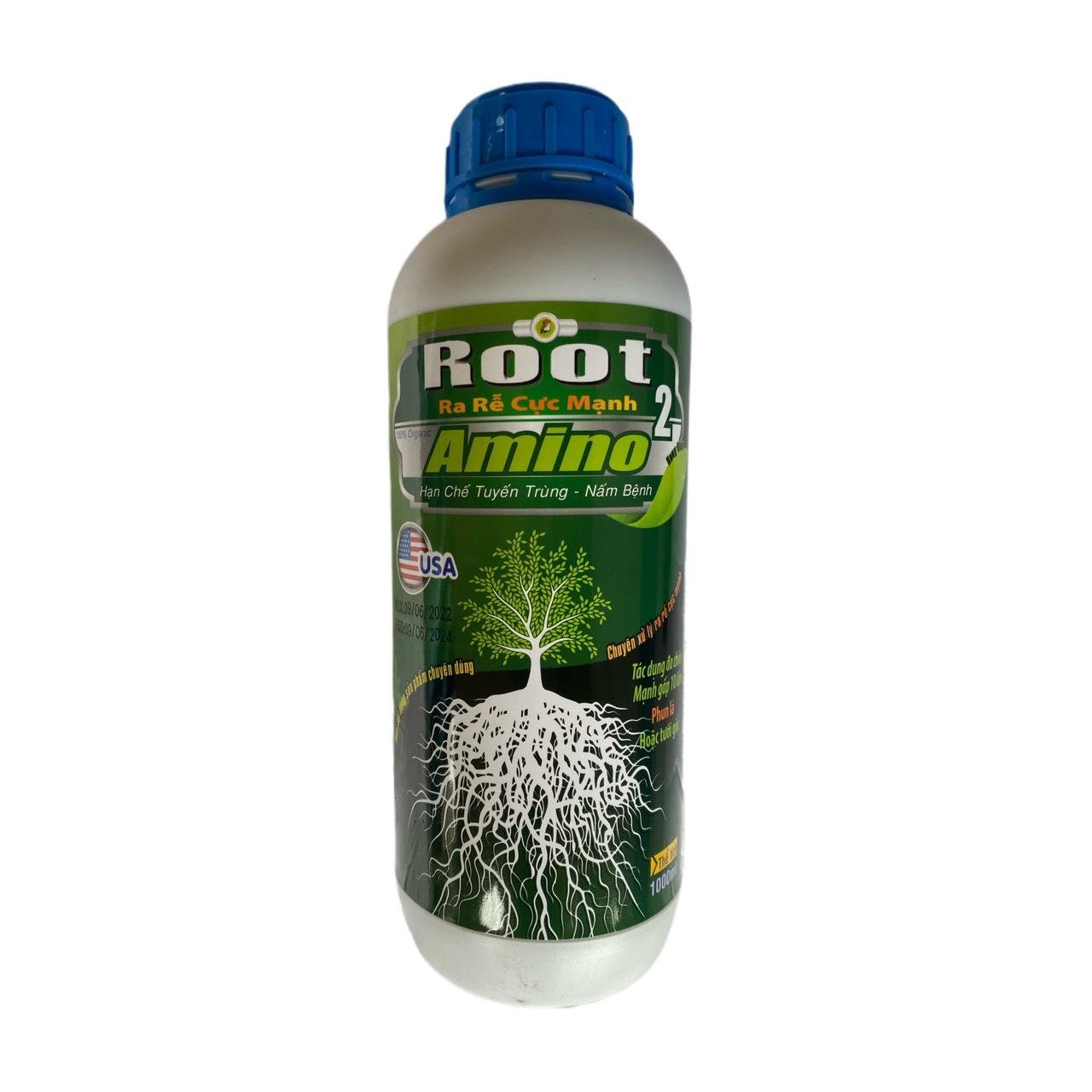 Phân Bón Lá Ra Rễ Root AMINO 100% Organic CHAI 1 LÍT