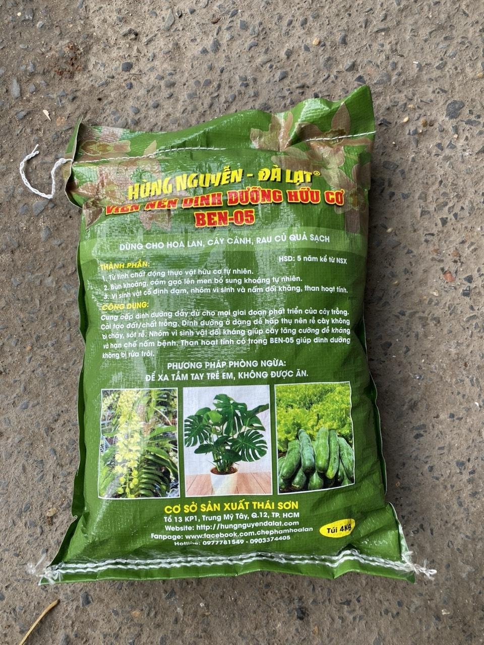 Viên nén hữu cơ dinh dưỡng Ben-05 Túi 4Kg 2