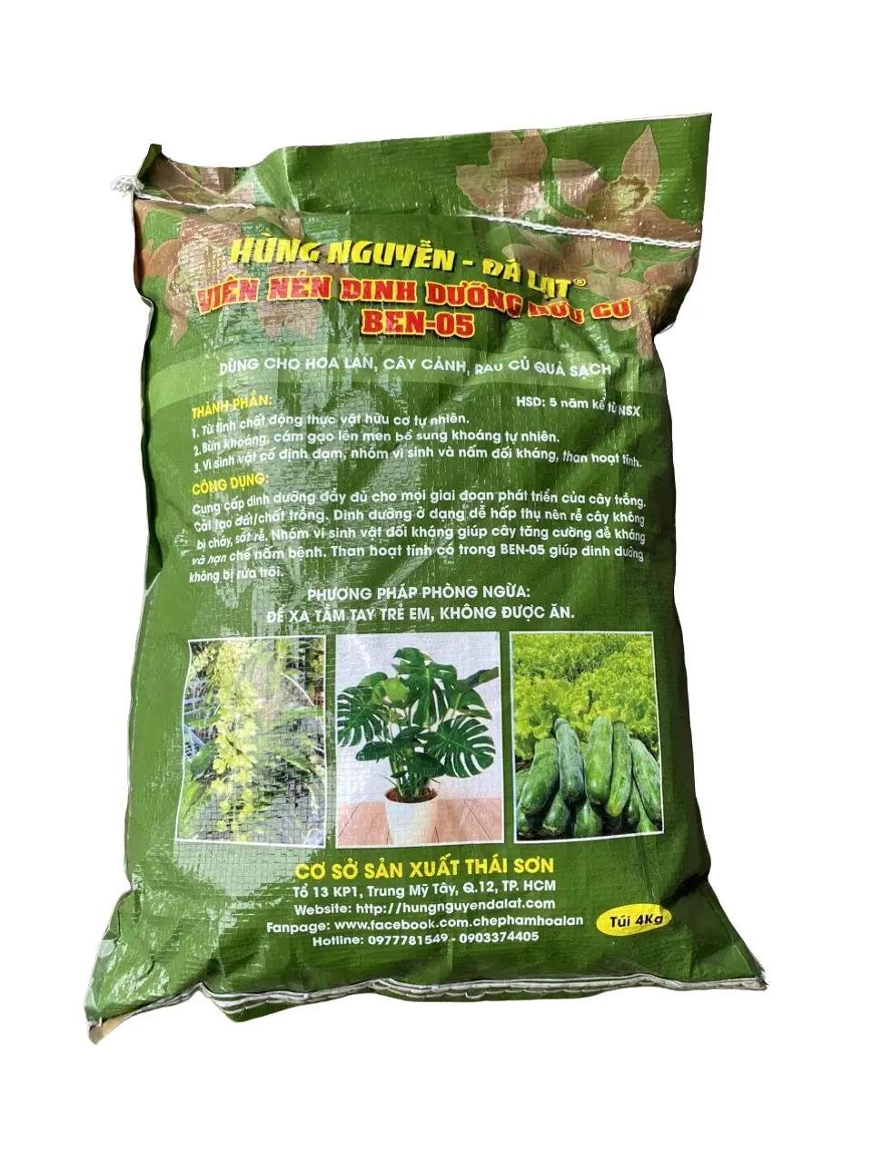 Viên nén hữu cơ dinh dưỡng Ben-05 Túi 4Kg