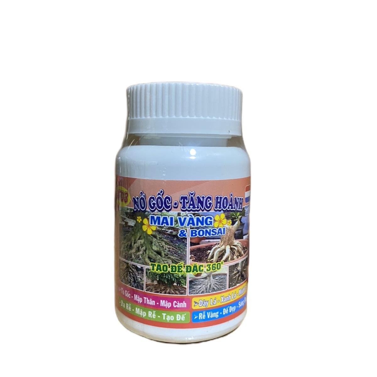 Phân bón nở gốc tăng hoành mai vàng bon sai hũ 100gam