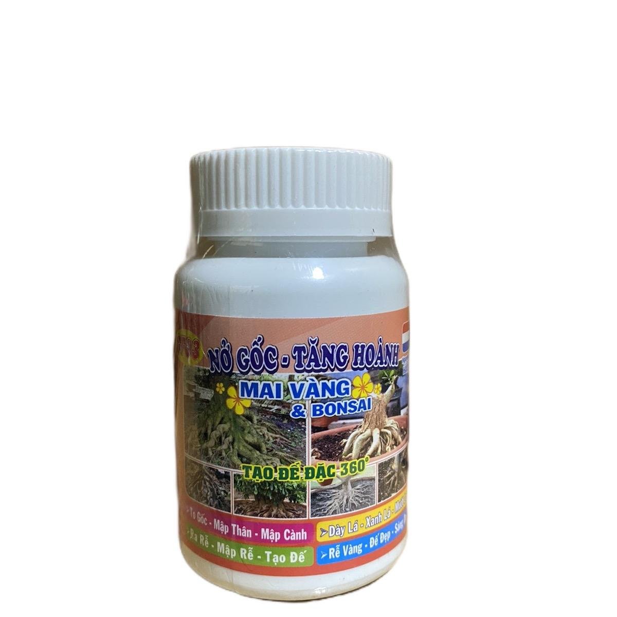 Phân bón nở gốc tăng hoành mai vàng bon sai hũ 100gam 3