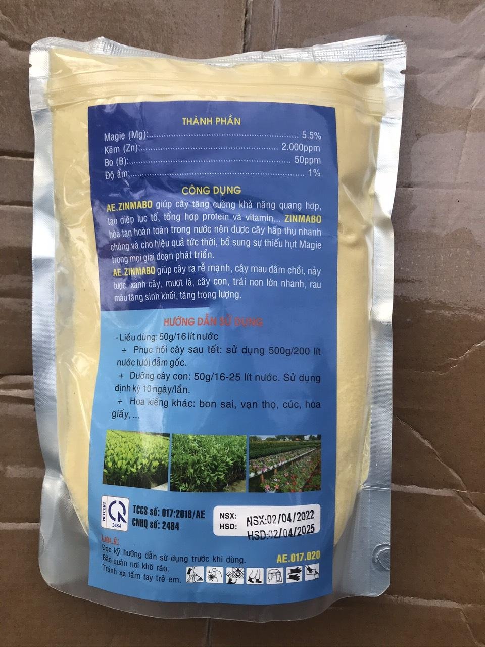 Phân bón trung vi lượng magie kẽm 1kg 2