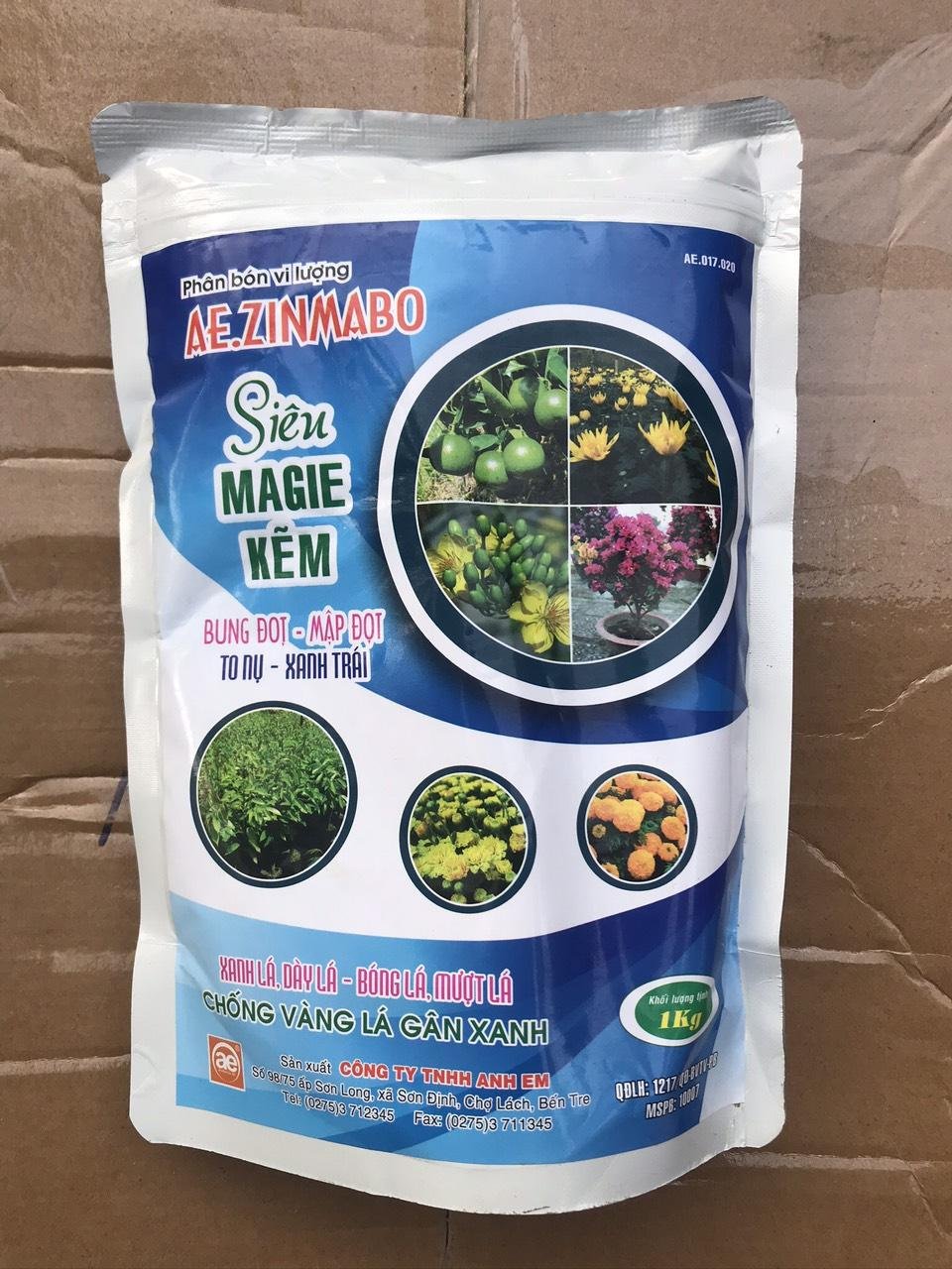 Phân bón trung vi lượng magie kẽm 1kg 3