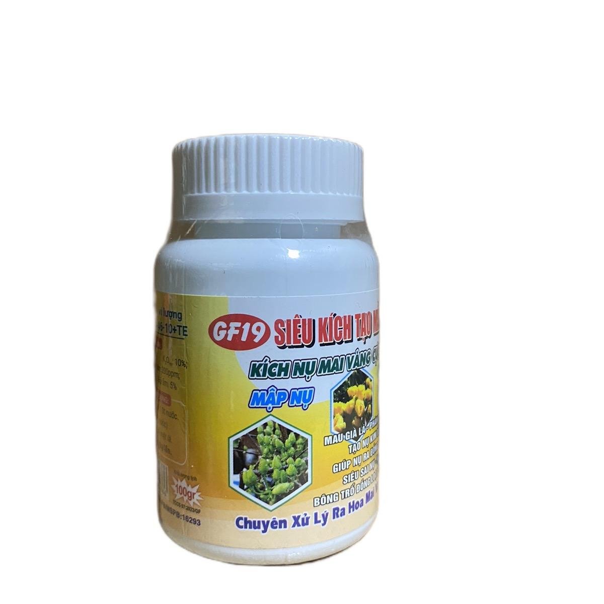 Phân bón siêu kích tạo mầm hoa mai vàng GF19 hũ 100gam giúp cây tạo nhiều nụ kim dưỡng nụ mai vàng 2